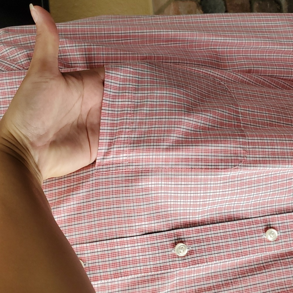 STAFFORD Men's Plaid Easy Care Broadcloth Fitted Shirt NECK SIZE:18" (SIZE: 2XL) - Picture 2 of 11